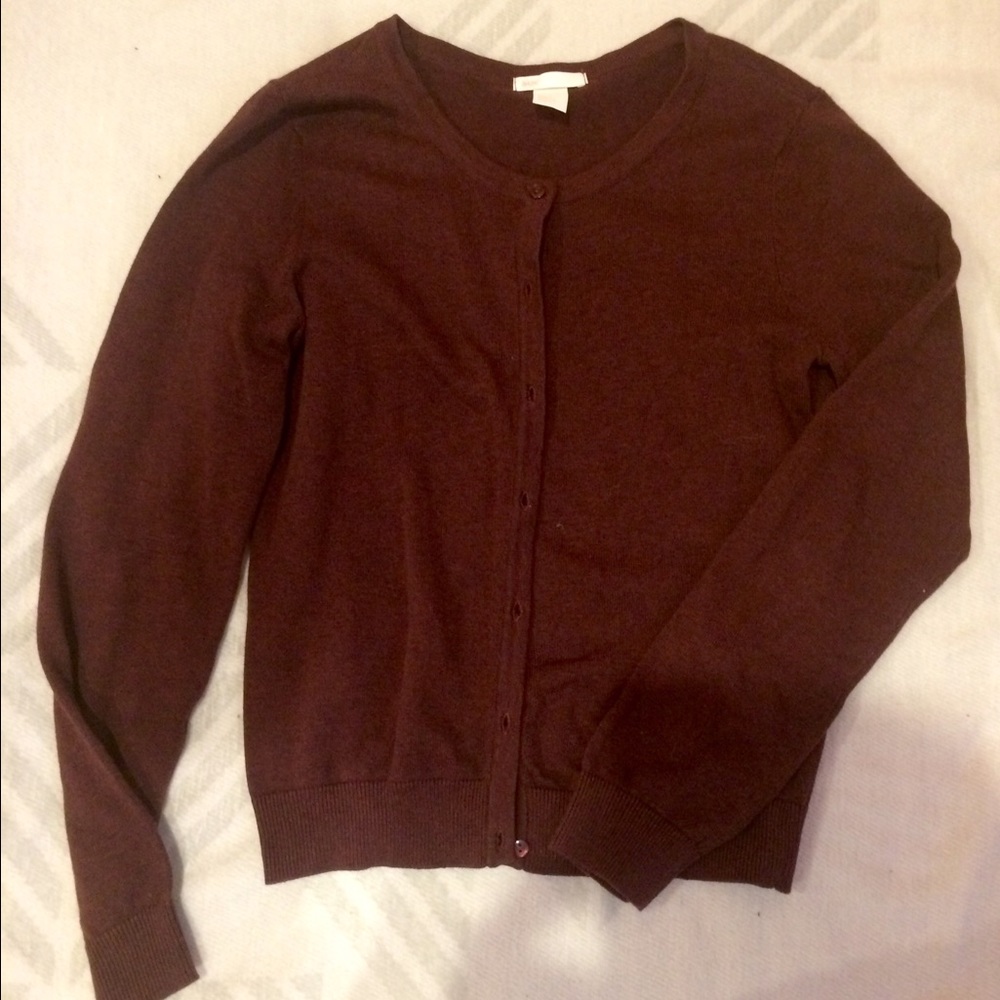 Maroon cardigan