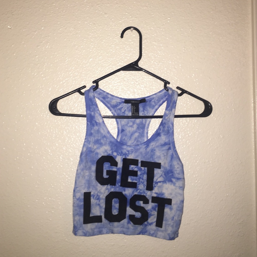 "Get lost" crop top