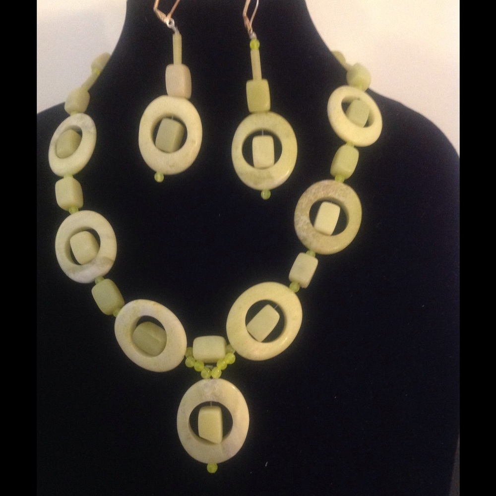 Necklace and earring set.