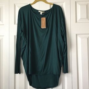 NWT Francesca's hunter green shirt size medium