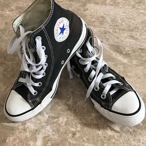 Black and white Converse