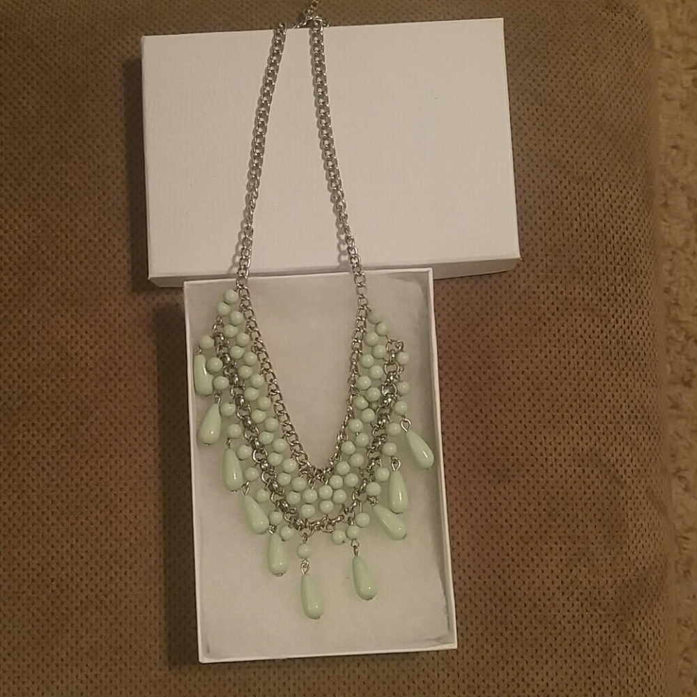 Brand new never used teal color necklace