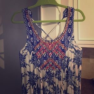 Beautifully embroidered, multi-colored Maxi dress