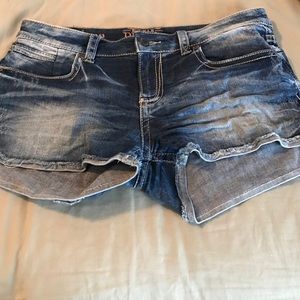 Buckle black jean shorts!