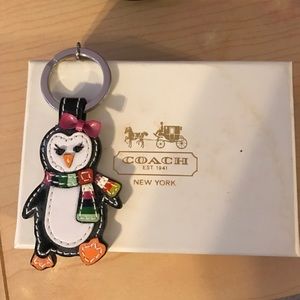 Coach penguin keychain