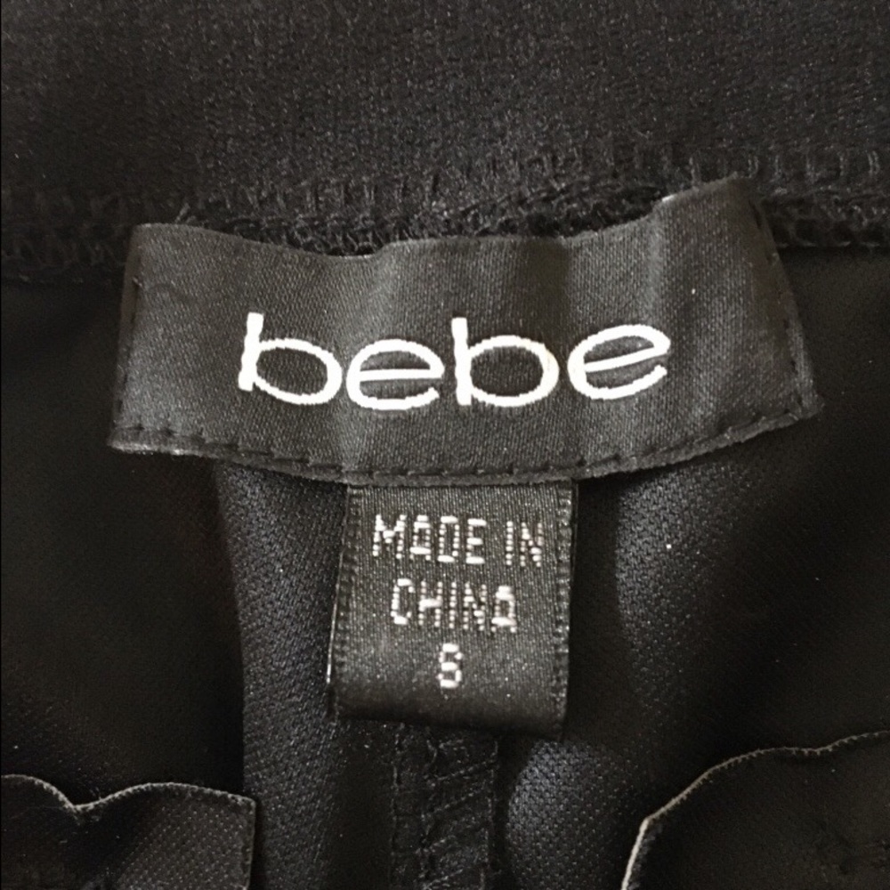 Bebe black faux leather pants