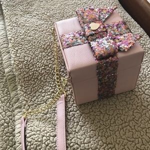 Blush Pink Betsey Johnson Present Box Crossbody