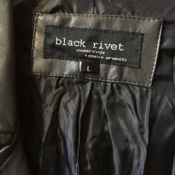 Black Rivet motorcycle jacket! - Picture 2 of 3