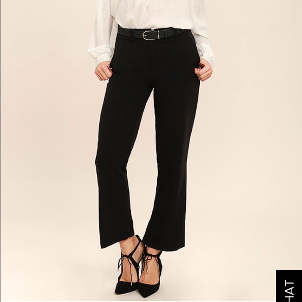 Lulus Pick Up The Slack Black Cropped Pants