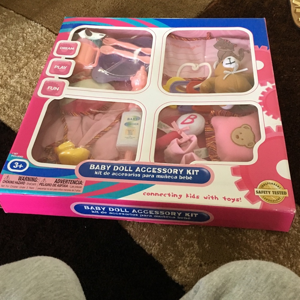 Baby doll accessory kit 3+ age