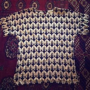 H&M black and white Greyhound print top