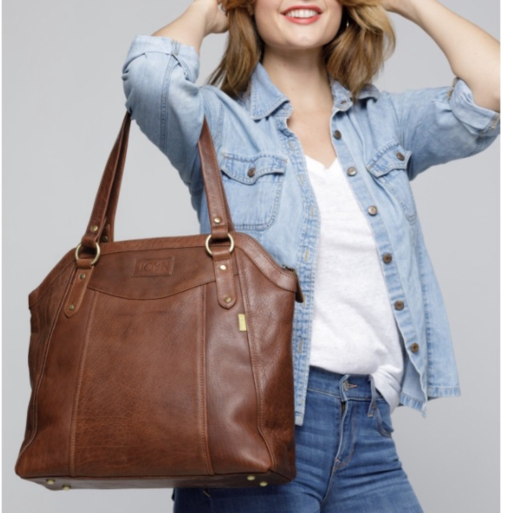 ๐๐JOYN All Leather Crossbody Tote - Picture 2 of 7