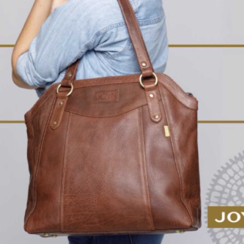 ๐๐JOYN All Leather Crossbody Tote - Picture 6 of 7
