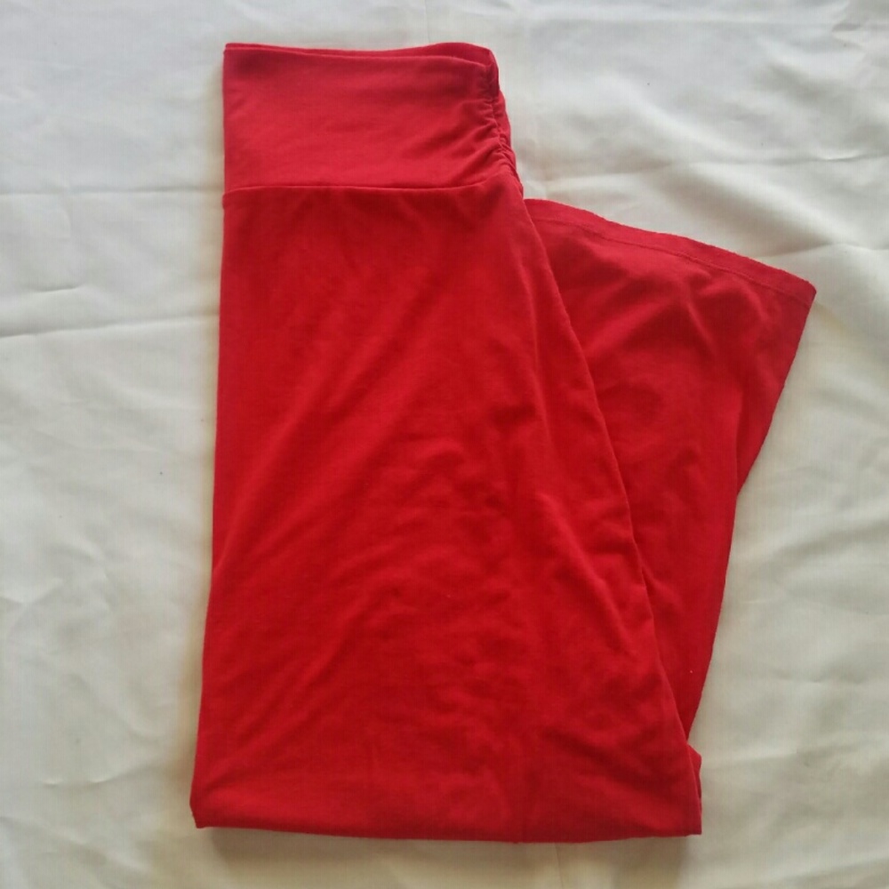 Red maxi skirt