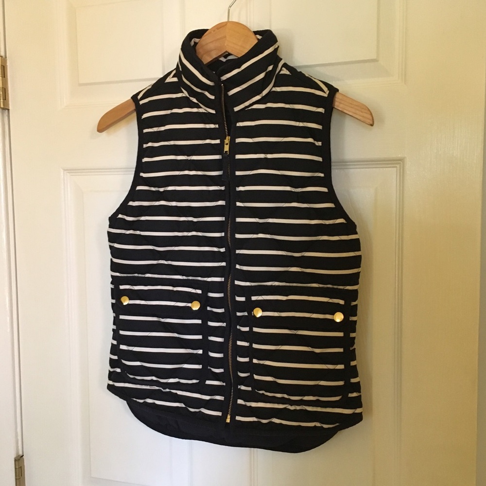 J. Crew striped excursion vest