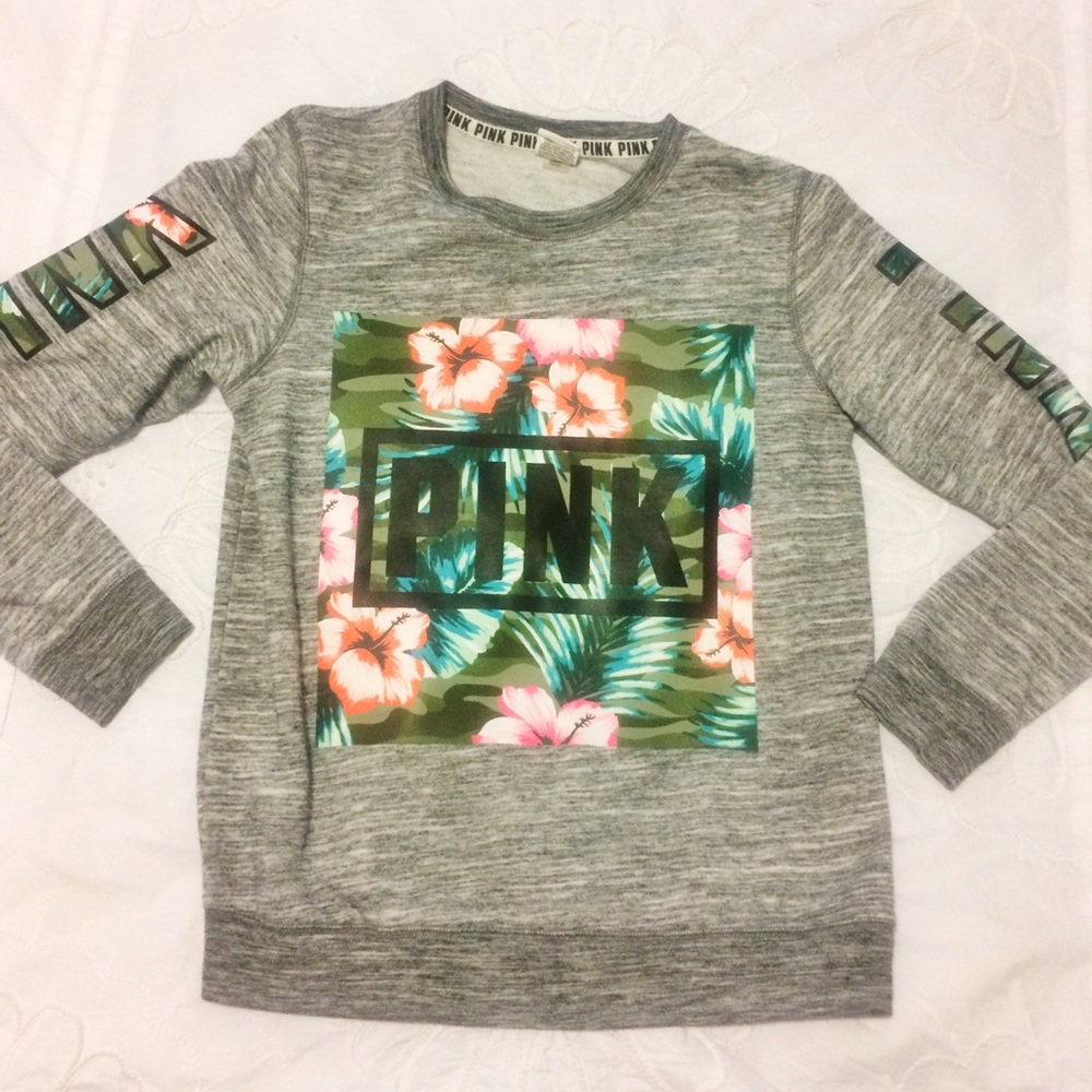 VS PINK Tropical Crewneck
