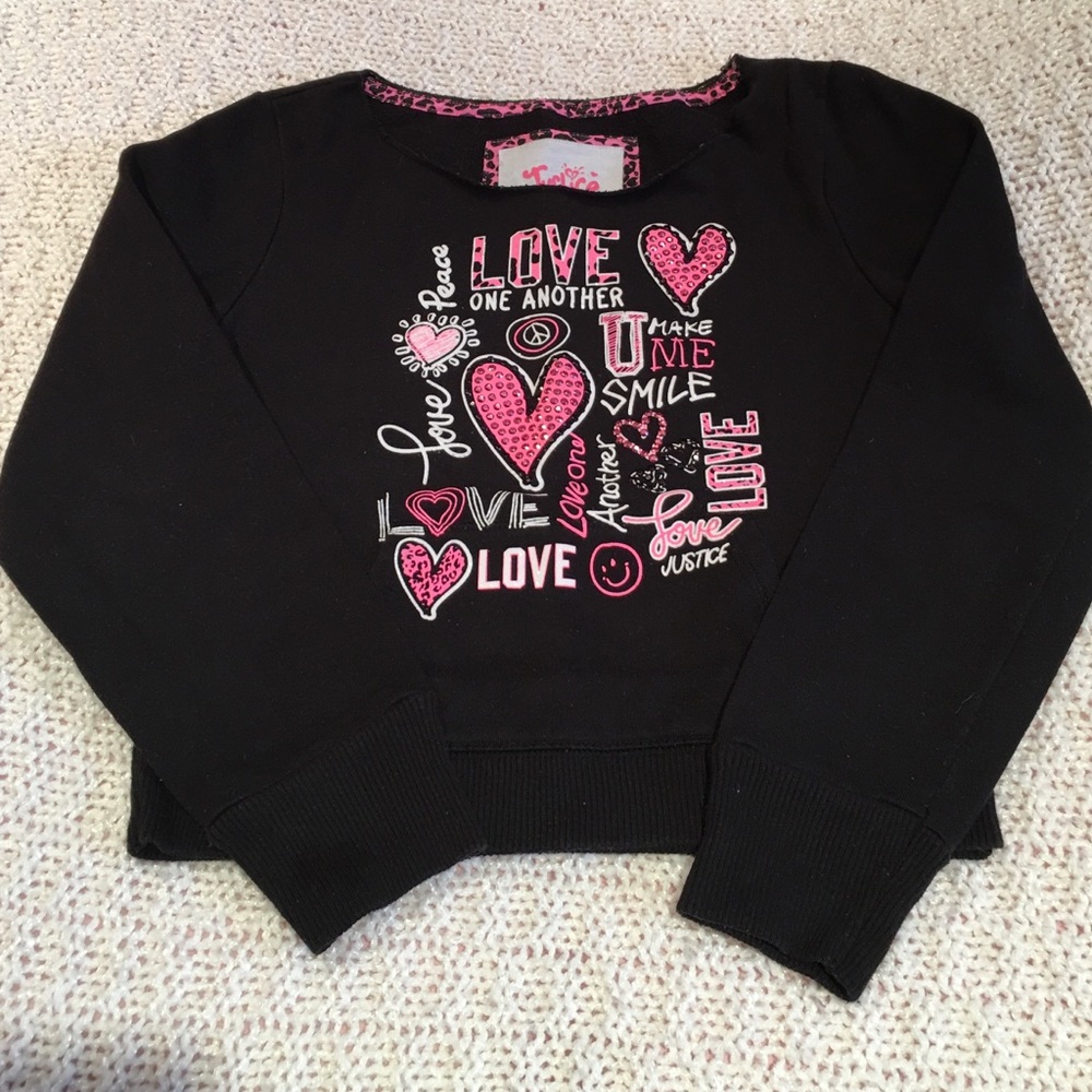 JUSTICE Girls Cropped Sweatshirt