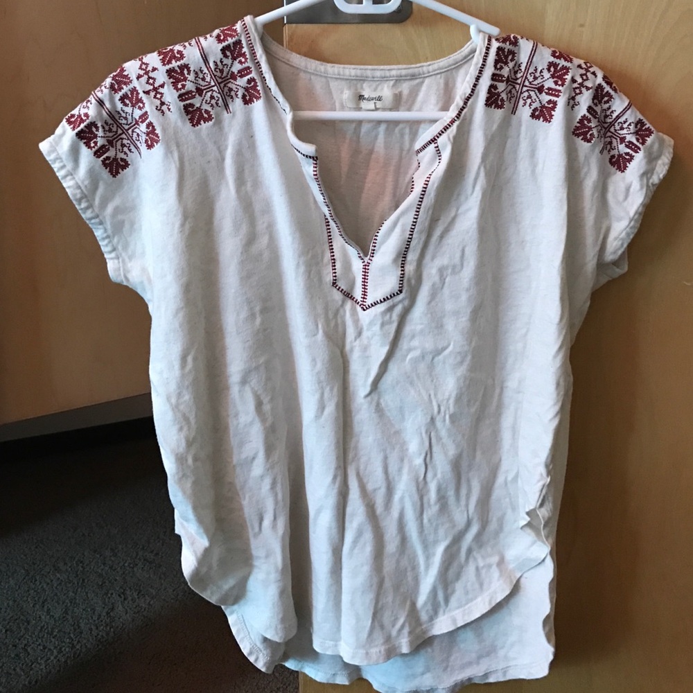 Madewell embroidered short sleeve tee