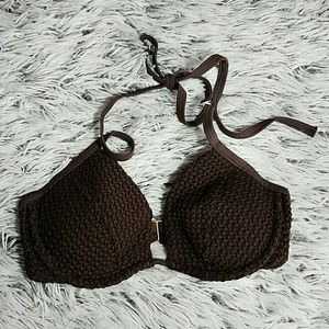 Crochet bikini halter top.  (NWOT)