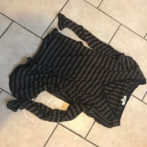 Madewell M Brown Black Striped Anthem Long Sleeve