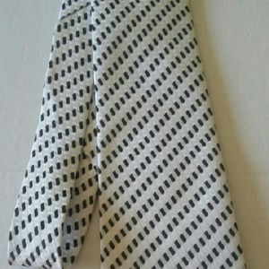 Giorgio Armani Black & White 100% Silk Necktie