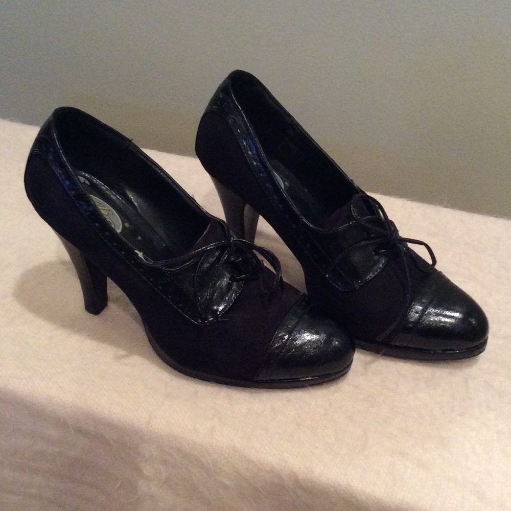 Super fun black platform heels.