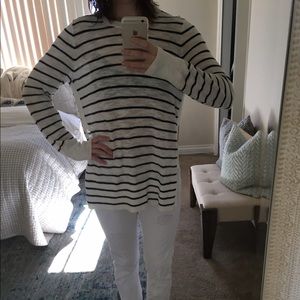 Black and White Striped Madewell Sweater
