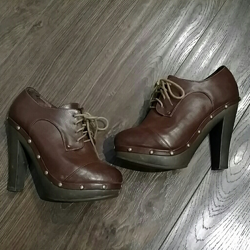 Cute lace front studded booties