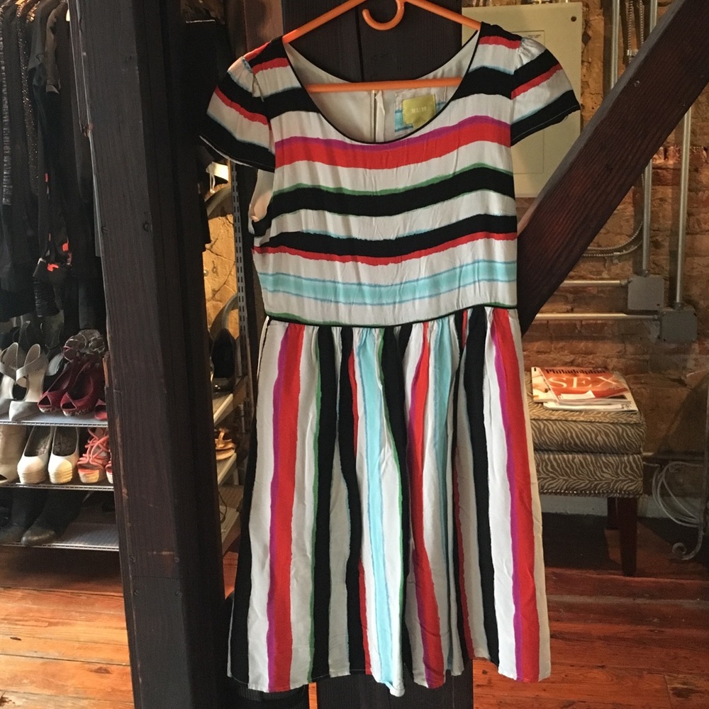 Fun, flirty stripped dress from Anthropologie
