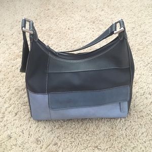 Different hues of blue