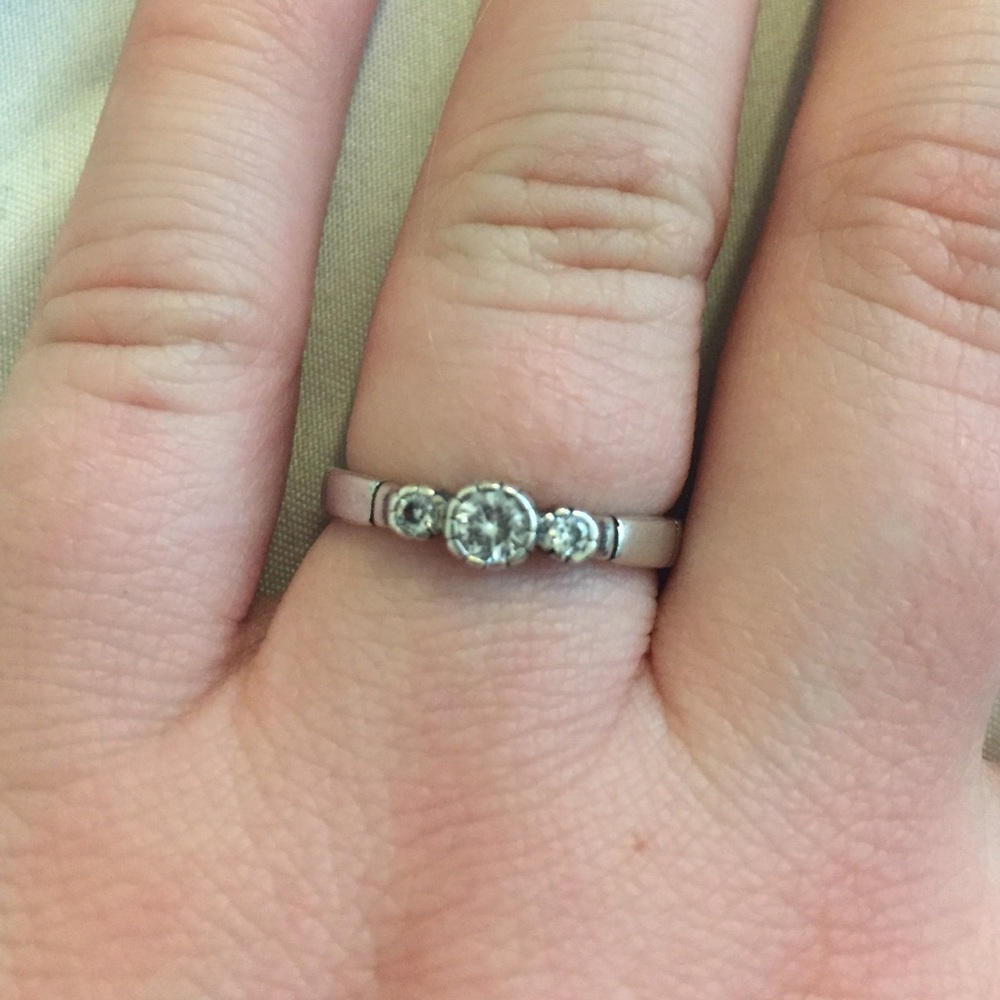 Silpada cubic zirconia three trio Ring