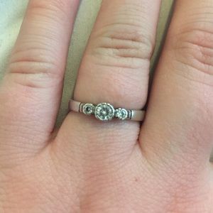 Silpada cubic zirconia three trio Ring