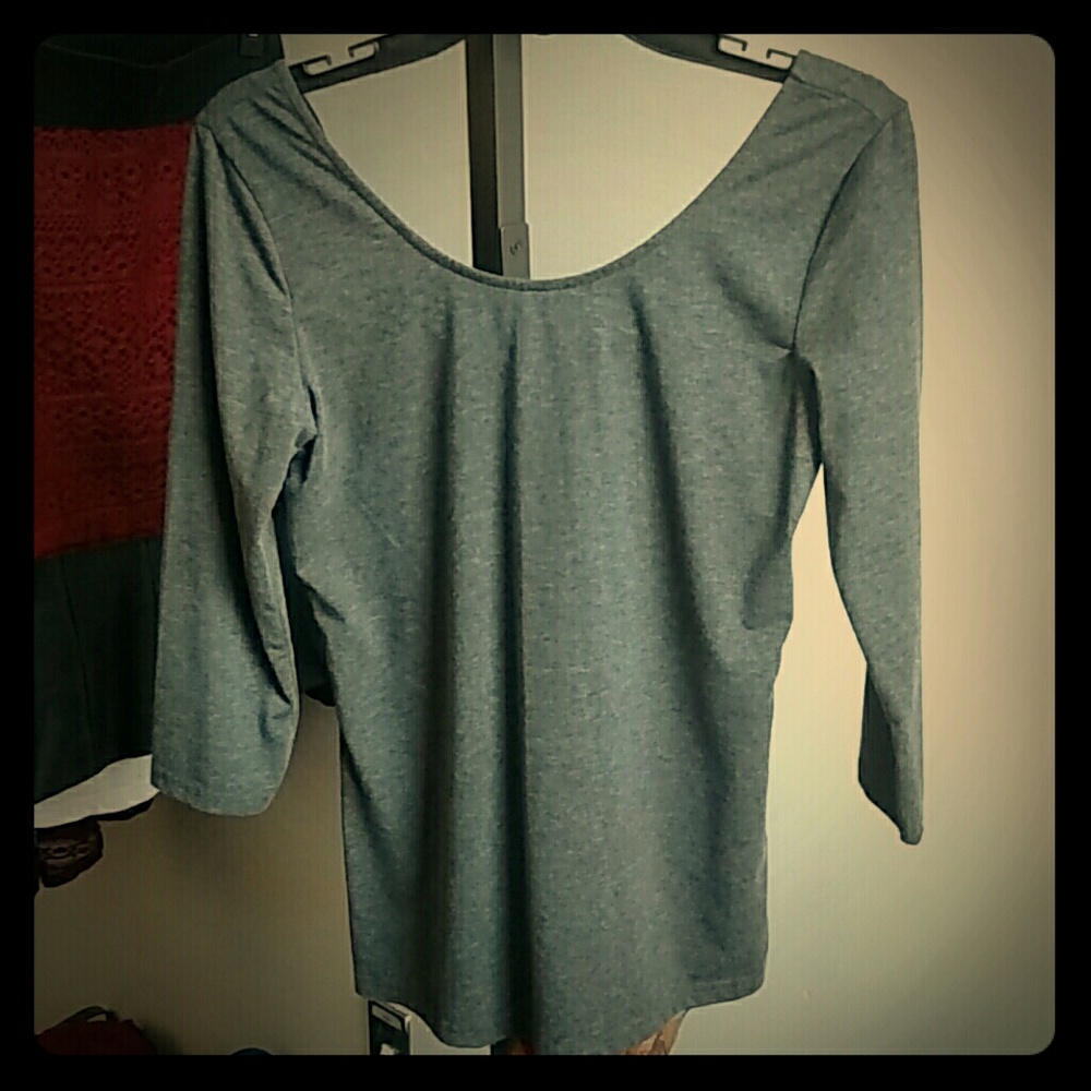 H&M Divided Low Back 3/4 Sleeve Top NWOT