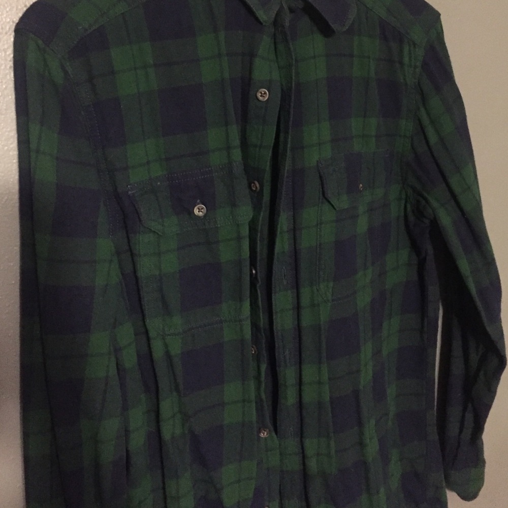 Green plaid shirt