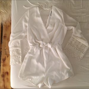 WYLDR from REVOLVE white long sleeve romper