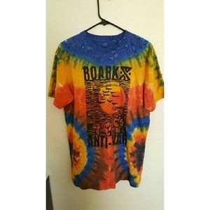 Tie dye anti war tee.