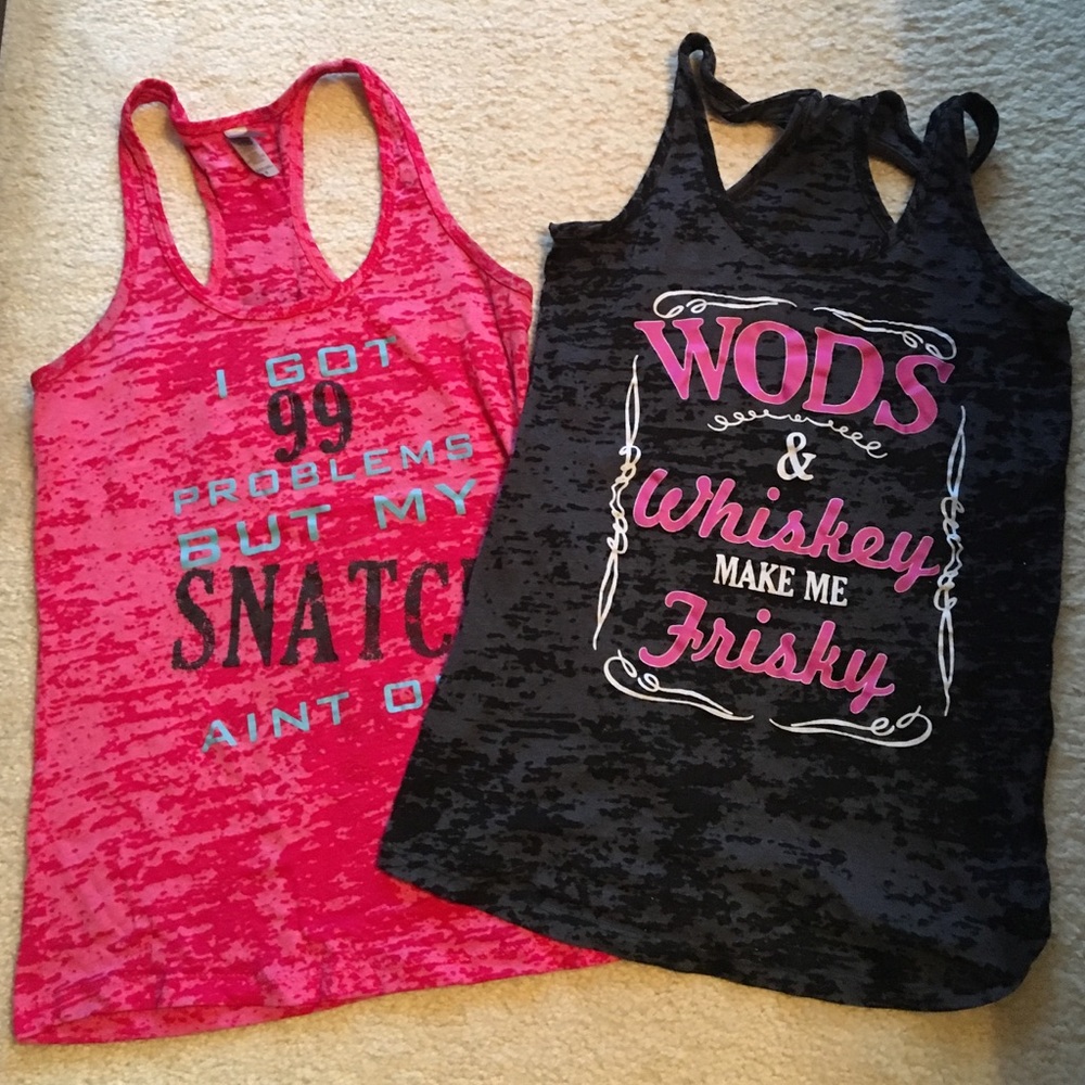 Pair of Crossfit tanks