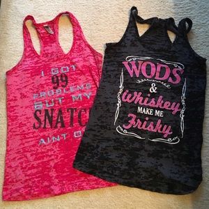 Pair of Crossfit tanks