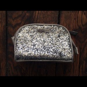 Sephora glitter makeup bag NWOT