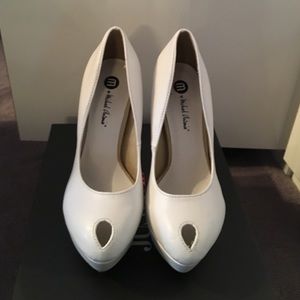 White Platform Heels  size 6.5