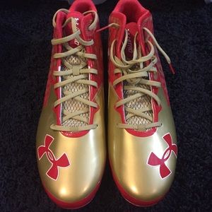 Size 15 Under Armour Nitro football cleats