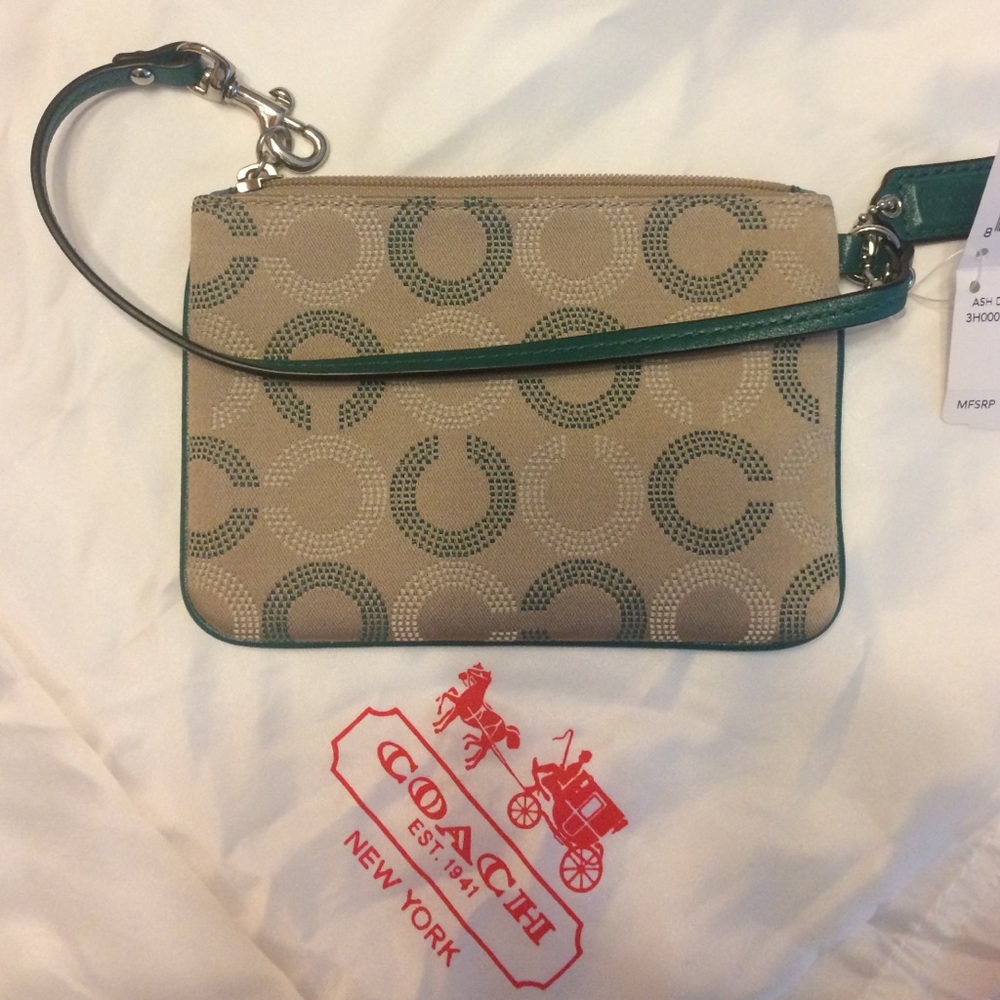 Coach corner zip wristlet