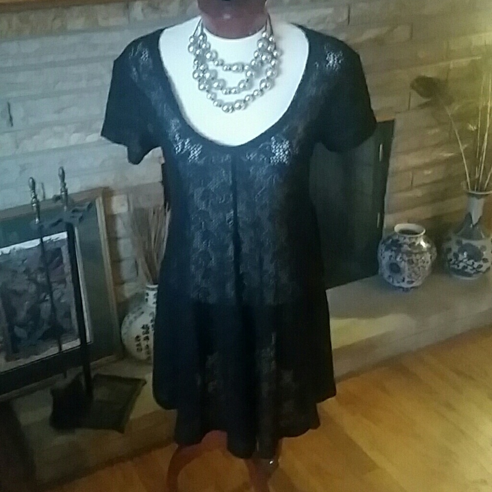 Sheer Lacey Top/Dress/Cover Up Size M