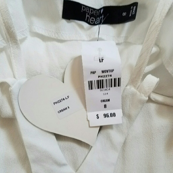 3/$30 LF Ivory White Halter Top Blouse Aus 8 US XS - Picture 6 of 6