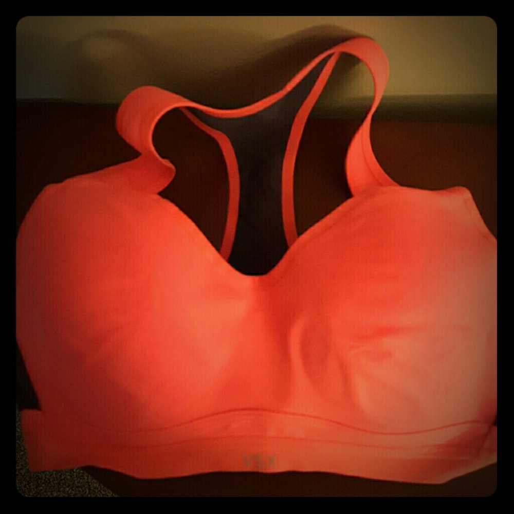 Orange sports bra