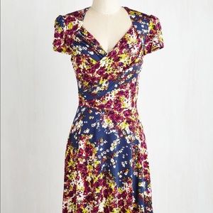 ModCloth Leota "Vivid in the Moment" Floral dress