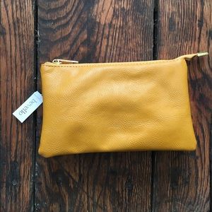 Bevello mustard clutch/crossbody bag NWT