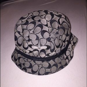 Coach Canvas Leather Bucket Hat
