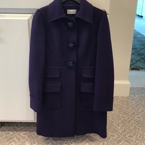 Authentic Valentino RED Wool Coat in Eggplant