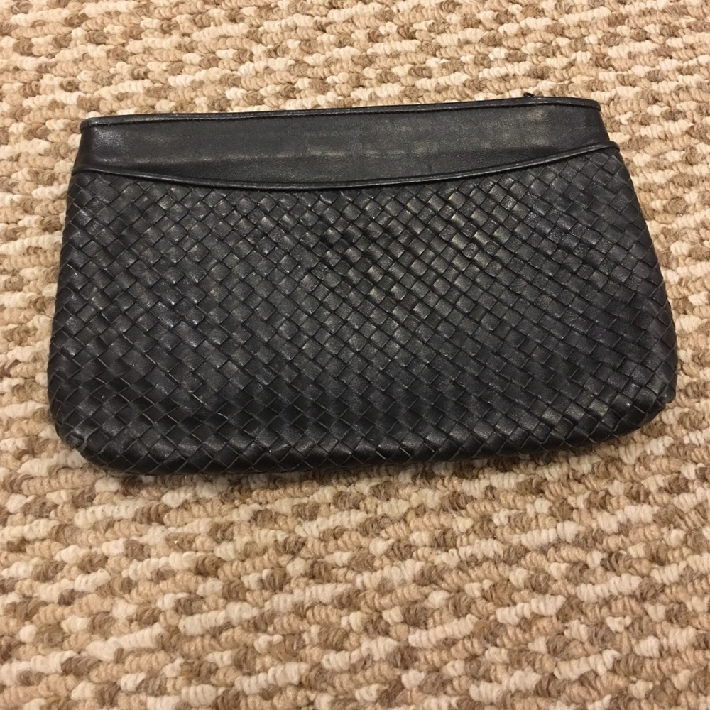 Black Leather Clutch